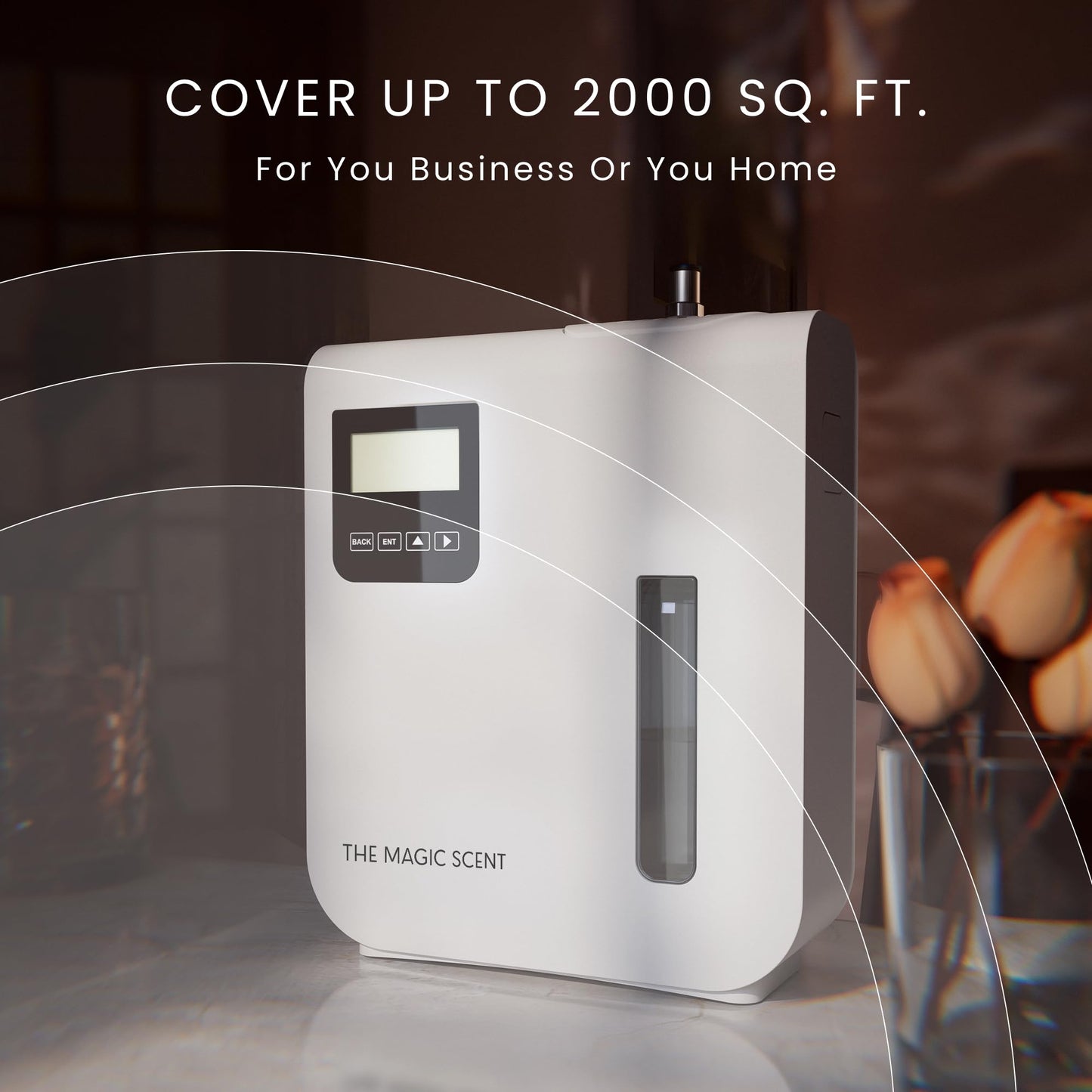 The Magic Scent Diffuser, Scent Air Machine for Home & Hotels, HVAC or Portable Nebulizing Diffuser - Large Room Waterless Aroma Machine - Aroma Oil Included