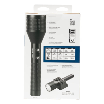 Nite Ize INOVA T4R Long Throw Rechargeable Tactical Flashlight - 1,000-Meter Range - Tactical Flashlight with Aluminum Body & Rechargeable Lithium Ion Battery - Shockproof & Weatherproof Flashlight
