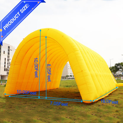 xmaybang Inflatable Sports Tunnel Entrance with Blower Football Tunnel Tent Entryway for Business Advertise Party Exhibition Promotion Street,Shop,Supermarket,School(Orange, 16.5 x 10 x 10FT)