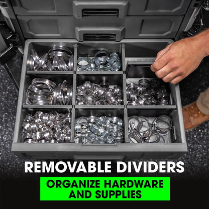 FLEX STACK PACK Storage System 3-Drawer Tool Box - FS1105, Grey/Black