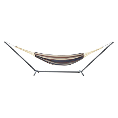Classic Accessories Montlake Fadesafe Brazilian Hammock with Steel Stand, Heather Indigo Blue Multi-Stripe