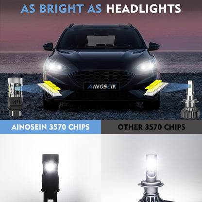 AINOSEIN LED Bulb 3156/3157 White for Reverse Light, Error Free, Built-in Resistor, Aluminum, Brighter Than 3030, Anti Hyper Flash