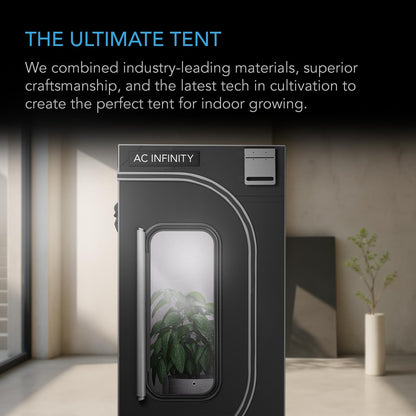 AC Infinity CLOUDLAB 844 & IONFRAME EVO6 Bundle – CLOUDLAB 844 48"x48"x80" Grow Tent with 1" Poles & 2000D Mylar Canvas + IONFRAME EVO6 Full Spectrum Samsung LM301H EVO 500W LED Grow Light with Schedu