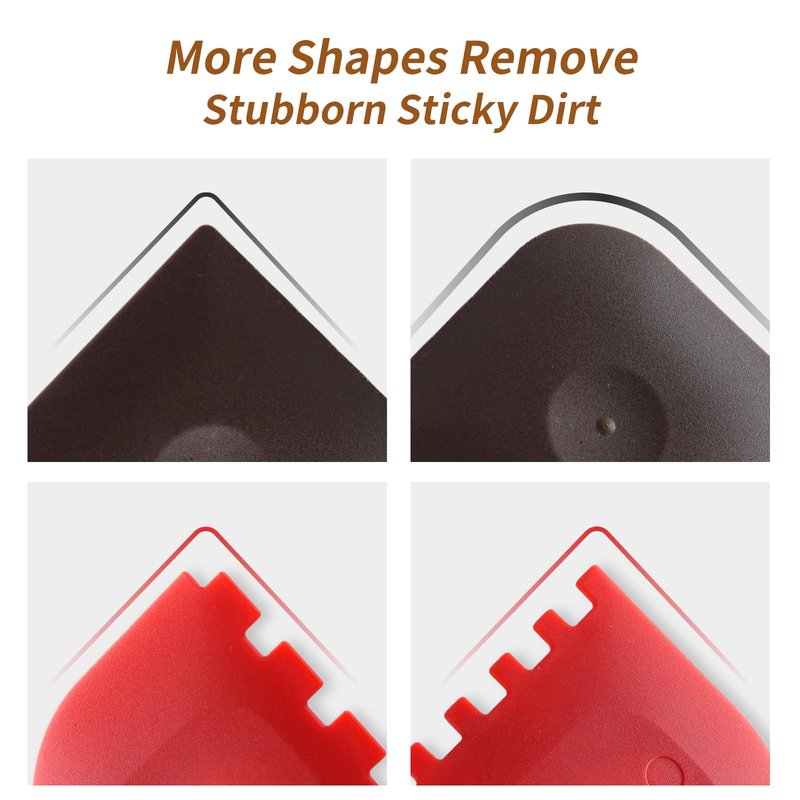 Pan Scraper，5 Pcs Pot Scraper Plastic，Pot Scraper Non Scratch for Cast Iron and Grill Scraper Tool kitchen Set Pot and Pan Cleaning