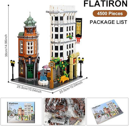 Flatiron Building Set - New York City Architecture Construction Kit Famous Landmarks American Street View ModelCollectible Building Bricks Toys for Adults and Teens - 4500 Pieces