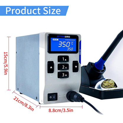 ATTEN ST-965 Soldering Station, Digital Display Welding Station, Equipped with Automatic Sleep Function and ℃/℉ Switching, Suitable for Mobile Phone Chip and Electronic Repair. 110V 65W