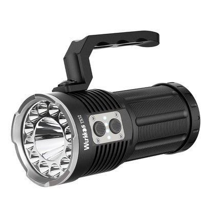Wurkkos TS32 Super Bright 12,000 Lumen Flashlight, High Powerful Rechargeable LED Flashlight with IPX8 Waterproof and Discharge, for Outdoor Camping Hunting Searching (519A)