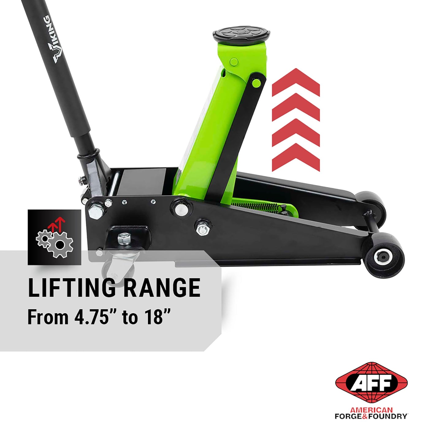 AFF Viking 3.5 Ton Floor Jack - Lightning Lift Hydraulic Car Jack - Heavy Duty