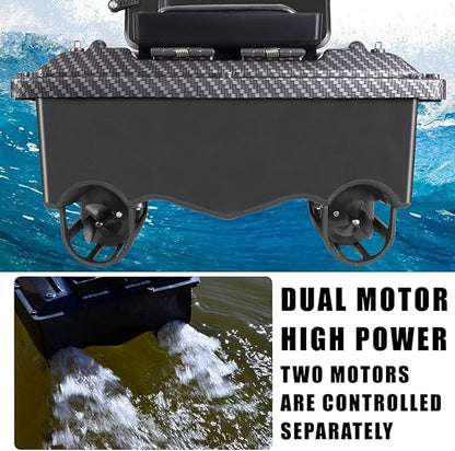 Bait Boat for Fishing RC Fishing Bait Boat for Carp Fishing - 546Yards Remote Control with 3.3lbs Loading (Grey)