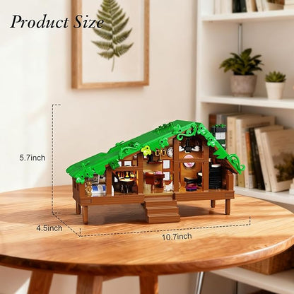 Folk Cabin Building Set Folk House Compatible with Lego Forest Cabin House Building Creative Collection Toys Mysterious Cabin ModelChristmas Birthday Gifts for Girls Adult (664 PCS)