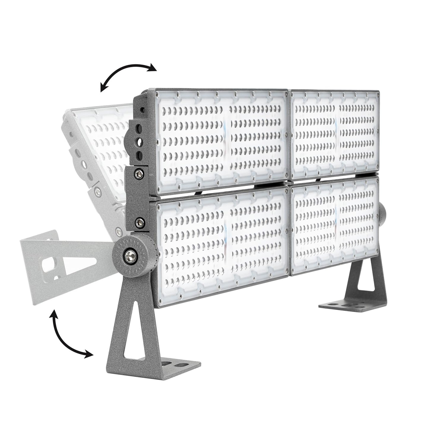 REXTiN LED Stadium Flood Light: Outdoor High Power Adjustable Angle Heavy Duty Waterproof - Area Lighting for Sports Court Parking Lot Area Tunnel (400W)