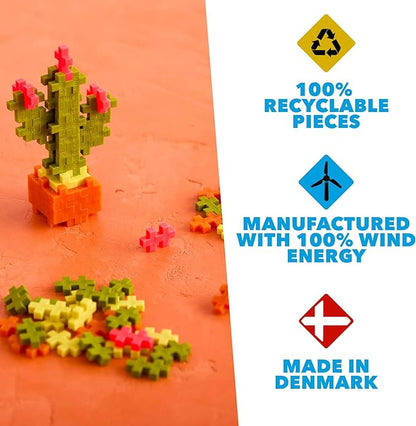 PLUS PLUS Playful Plant Packets 3D Puzzle Building Block Set 300 Mini Interlocking Pieces Fun Activies for Kids - 6 Pack
