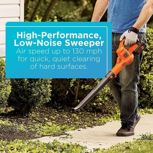 BLACK+DECKER 40V Max Cordless Sweeper & String Trimmer - Battery & Charger Included | Efficient Lawn Care