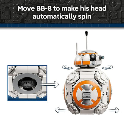 LEGO Star Wars BB-8 Astromech Droid Building Toy for Boys &amp Girls - Play &amp Display Building Kit W/Spinning Head Action &amp Burner Arm for Kids &amp Fans Ages 10+ - Gift Idea for Birthdays