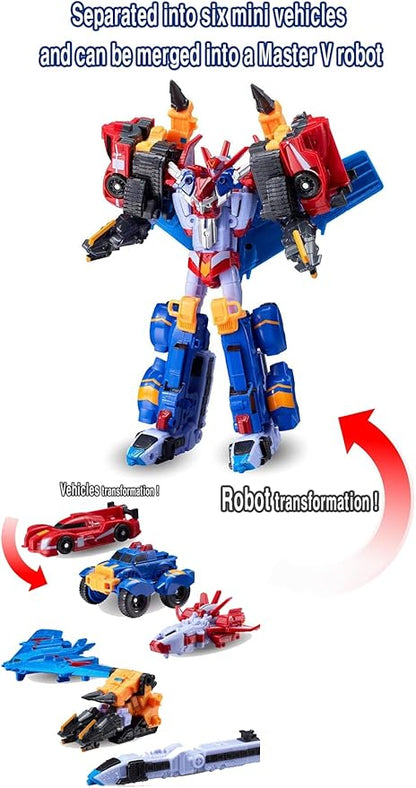Mini MasterV/Popular Toy / 6 Mini Vehicles can be Separated and Transforming MasterV Robot MasterV Robot