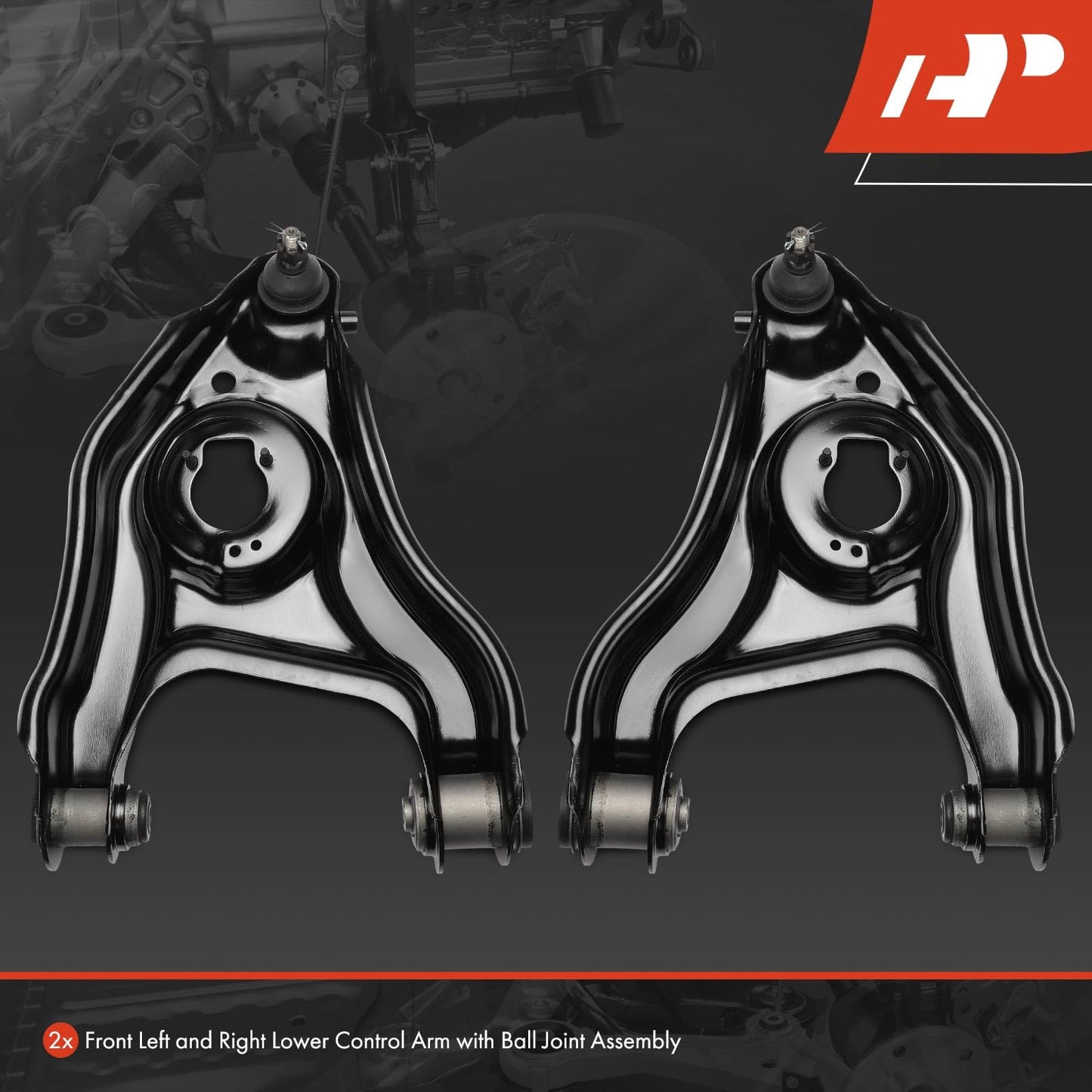 A-Premium 2 x Front Lower Control Arms, with Ball Joint and Bushing, Compatible with Ford F-150 1997-2003, F-150 Heritage 2004, F-250 1997-1999, Expedition & Lincoln Blackwood, Navigator, RWD Only