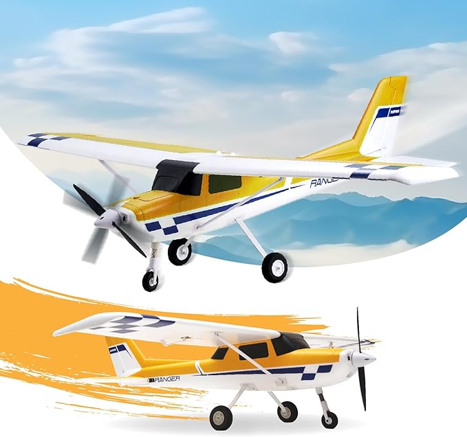 Fms Rc Planes for Adults Beginners 1220mm Ranger Remote Control Airplane with Reflex Yellow Hobby Rc Airplanes PNP