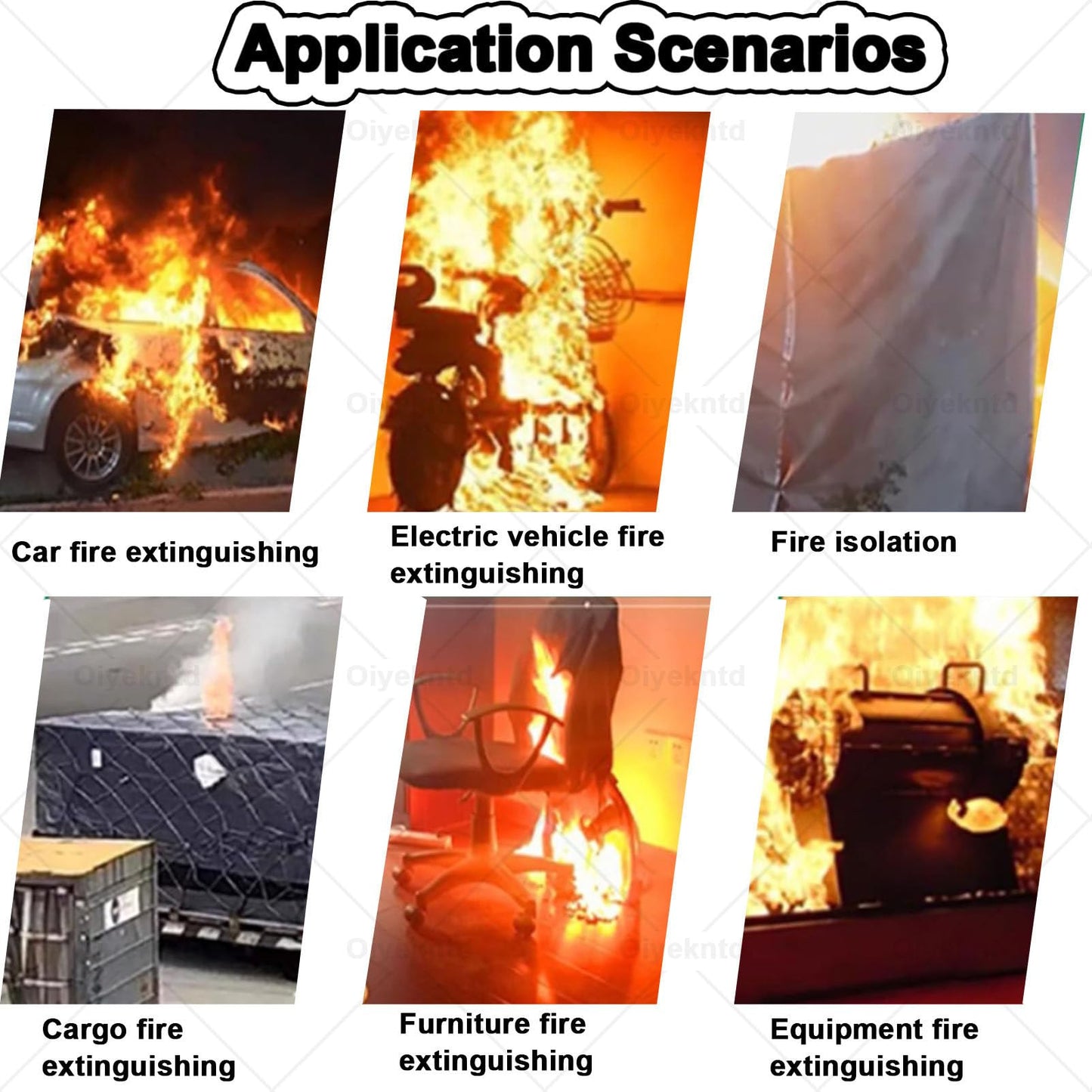 MDYHY Fire Blanket for Vehicles, Reusable Flame Retardant, Silicone Coated Emergency Fire Suppression Blanket for Home, Office & Caravan, 4m x 6m (13.1ft x 19.7ft)