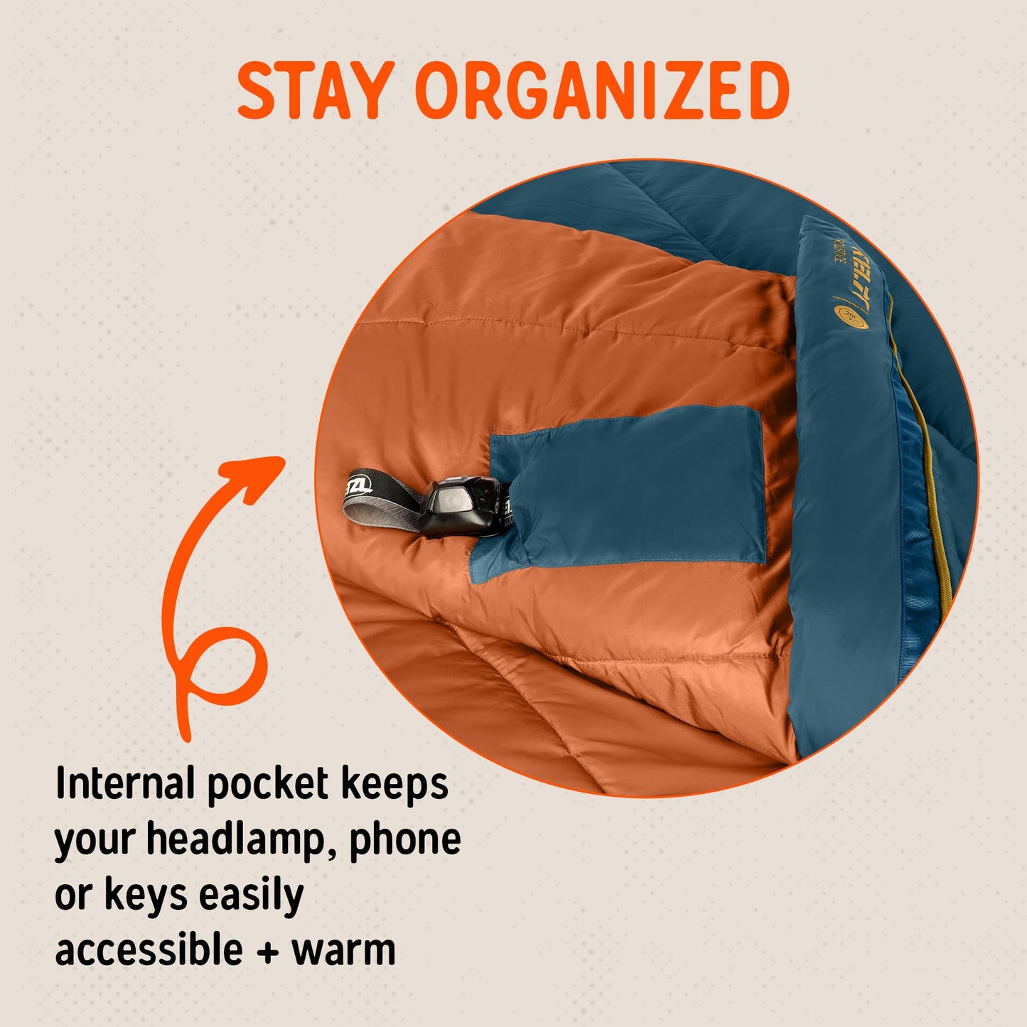Kelty Solstice 20 Oversized Synthetic Camping Sleeping Bag, Spacious Shape, Zip Together for 2P, Anti-Snag Zips, Internal Pocket (20 Degree)