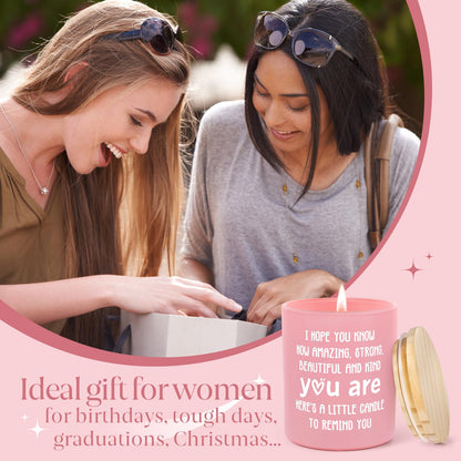 Inspirational Gifts for Women, You are Amazing Candle 10Oz, Birthday Graduation Encouragement Cheer Up Positive Affirmations Gifts for Women Friends, Get Well Cancer Care Gift, Soy Wax Scented Candle