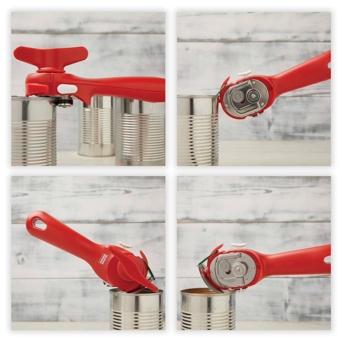 Kuhn Rikon Auto Safety LidLifter/Can Opener with Ring Pull, 8 x 2.5 x 2.75 inches, Black
