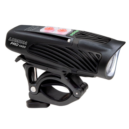 NiteRider Lumina Pro 1400 Lumen USB-C Rechargeable Front Bike Light - 8 Modes IP64 Waterproof FL1 Bike Headlight for Road Cycling, MTB, Commuter, Night Cycling Safety LED Bicycle Light Easy Mount
