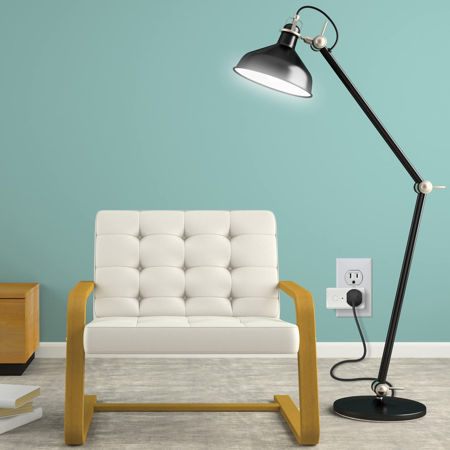 Feit Electric WiFi Work with Alexa and Google Home, Feit App, No hub required, Remote Control From Anywhere 15 Amp Smart Outlet Plug, Indoor, 120 volts, Plastic, White