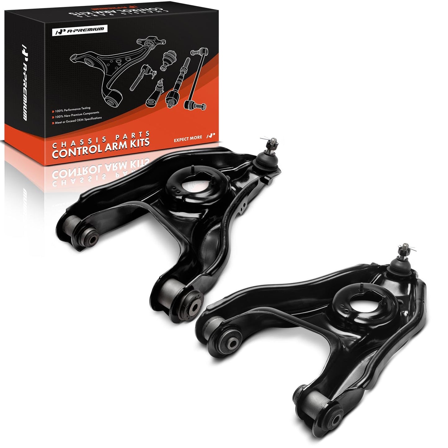 A-Premium 2 x Front Lower Control Arms, with Ball Joint and Bushing, Compatible with Ford F-150 1997-2003, F-150 Heritage 2004, F-250 1997-1999, Expedition & Lincoln Blackwood, Navigator, RWD Only