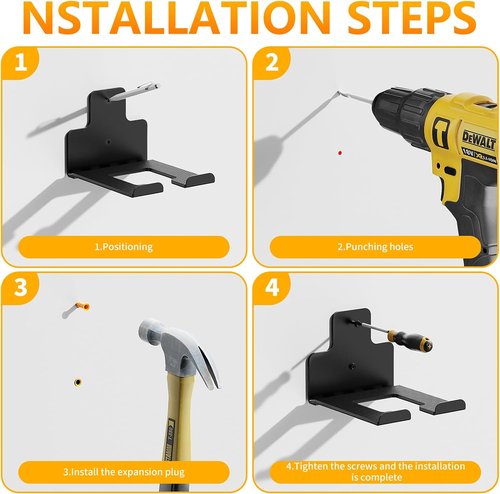 Garage Organization - Wall Mounted Storage Rack by [Brand Name] | Heavy Duty Tool Hanger for Garden Power Tools