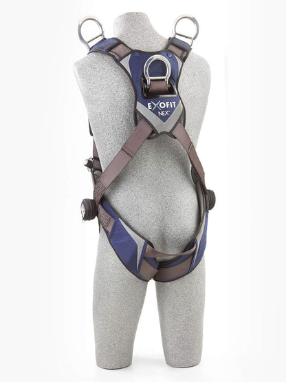 3M 1113067 DBI-SALA ExoFit X300 Rescue Safety Harness, Retrieval Rescue Fall Protection, OSHA, ANSI, Aluminum Back and Shoulder D-Rings, Auto-Locking Quick Connect Leg and Chest Buckles, Large