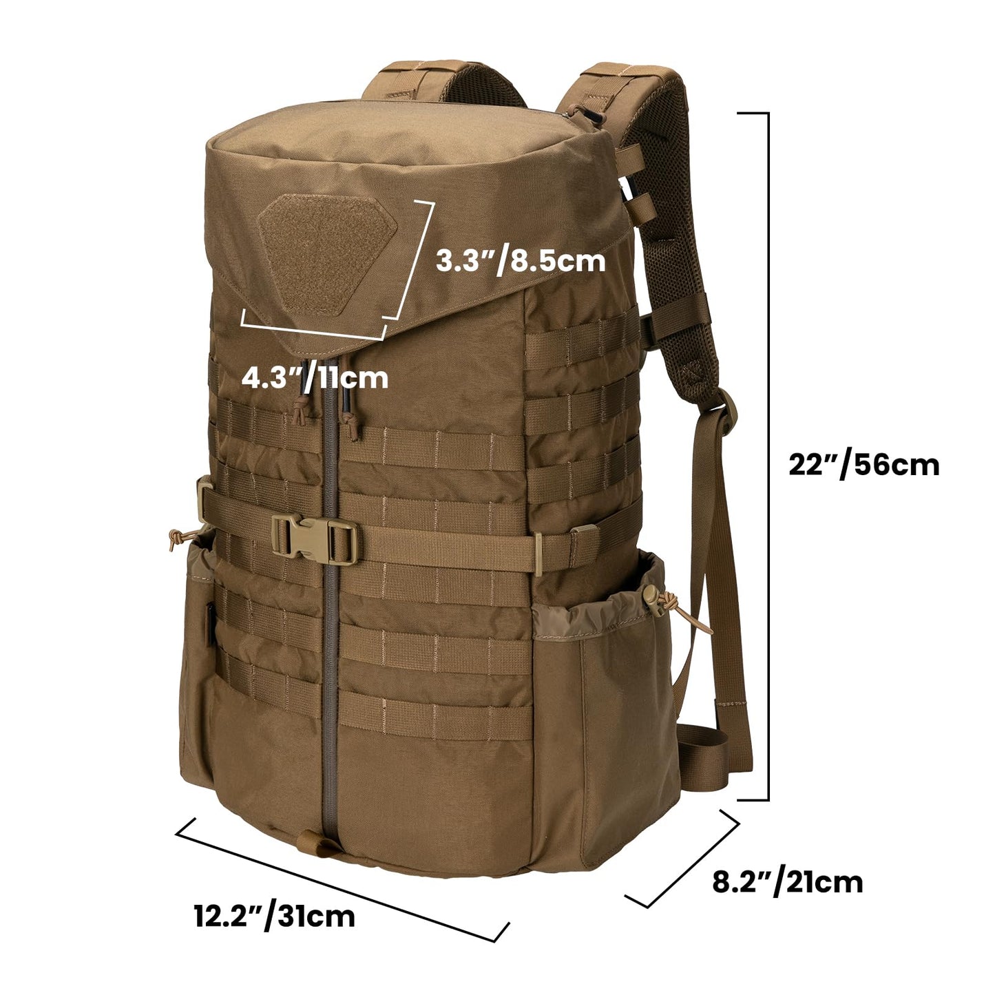 EXCELLENT ELITE SPANKER Tactical Military Backpack 35L Camping Hiking Backpack for Men and Women for Outdoor Hiking, Trekking, and Travel(Coyote Brown)