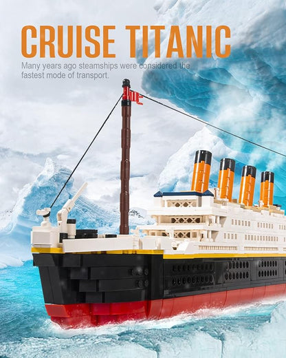 dOvOb Mini Blocks Titanic Building Set 1288 Pieces Mini Bricks Toys Gift for Adults and Kids