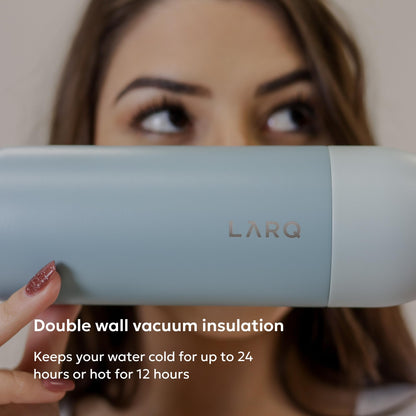 LARQ Bottle PureVis 25 oz - Self-Cleaning and Insulated Stainless Steel Water Bottle with UV Water Purifier and Award-winning Design | Reusable & Travel Friendly, Seaside Mint