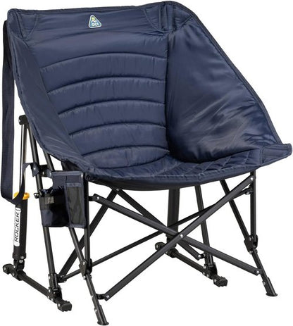 GCI Outdoor Puff Rocker Chair - Comfortable Folding Design | Navy Color for Relaxation