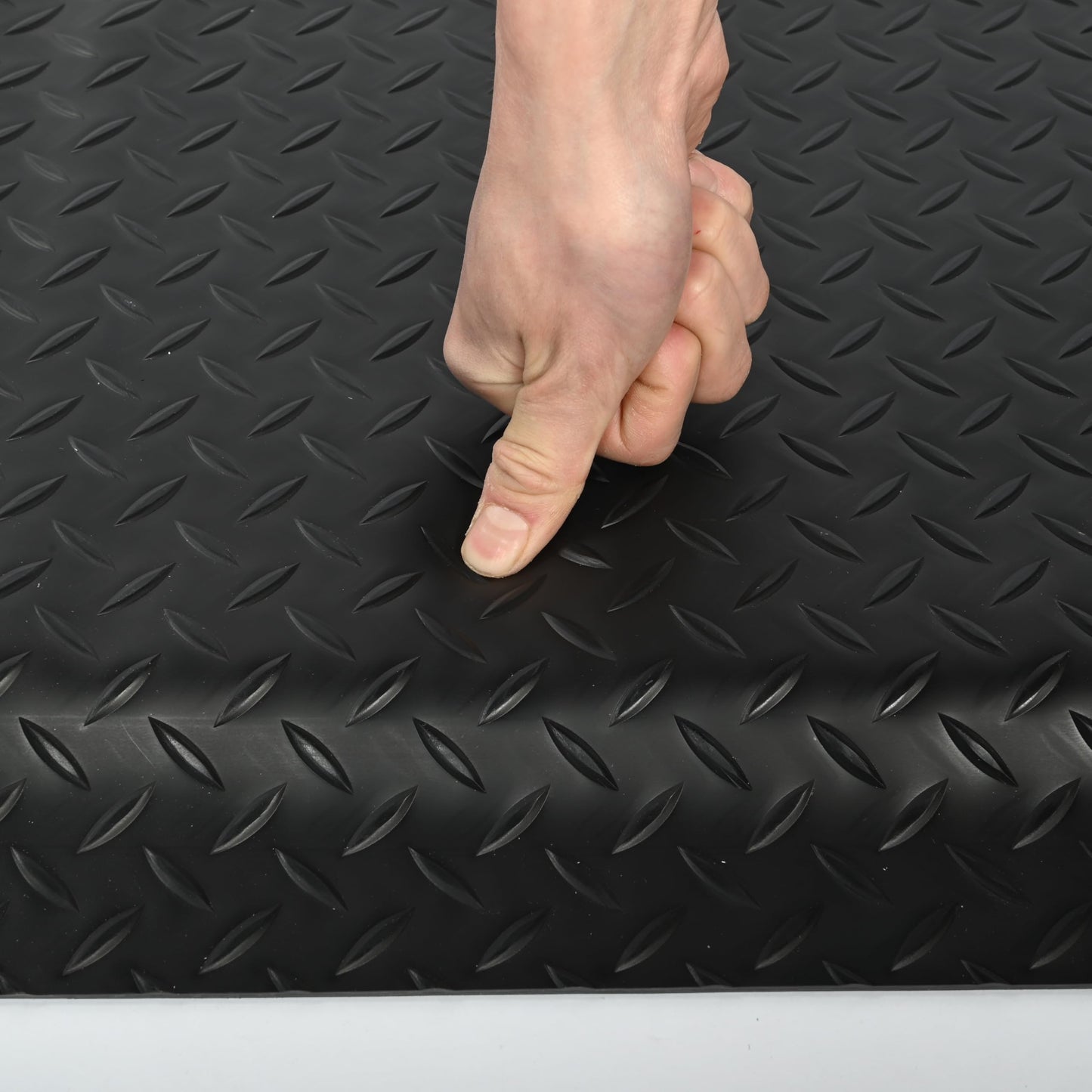 Nisorpa Anti Fatigue Mats Industrial 3' x 5' Ergonomic Standing Mat 15/16" Extra Thick Kitchen Mats Shop Floor Mat Heavy Duty Commercial Diamond Plate Safty Mat Support for Leg & Back Pain, Black