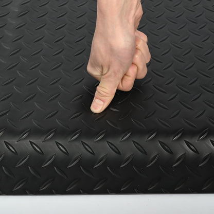 Nisorpa Anti Fatigue Mats Industrial 3' x 5' Ergonomic Standing Mat 15/16" Extra Thick Kitchen Mats Shop Floor Mat Heavy Duty Commercial Diamond Plate Safty Mat Support for Leg & Back Pain, Black