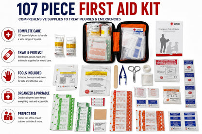 Ready America 72 Hour Deluxe Emergency Kit, 4-Person 3-Day Backpack, First Aid Kit, Survival Blanket, Power Station, Emergency Food, Portable Disaster Preparedness Go-Bag for Earthquake, Fire, Flood