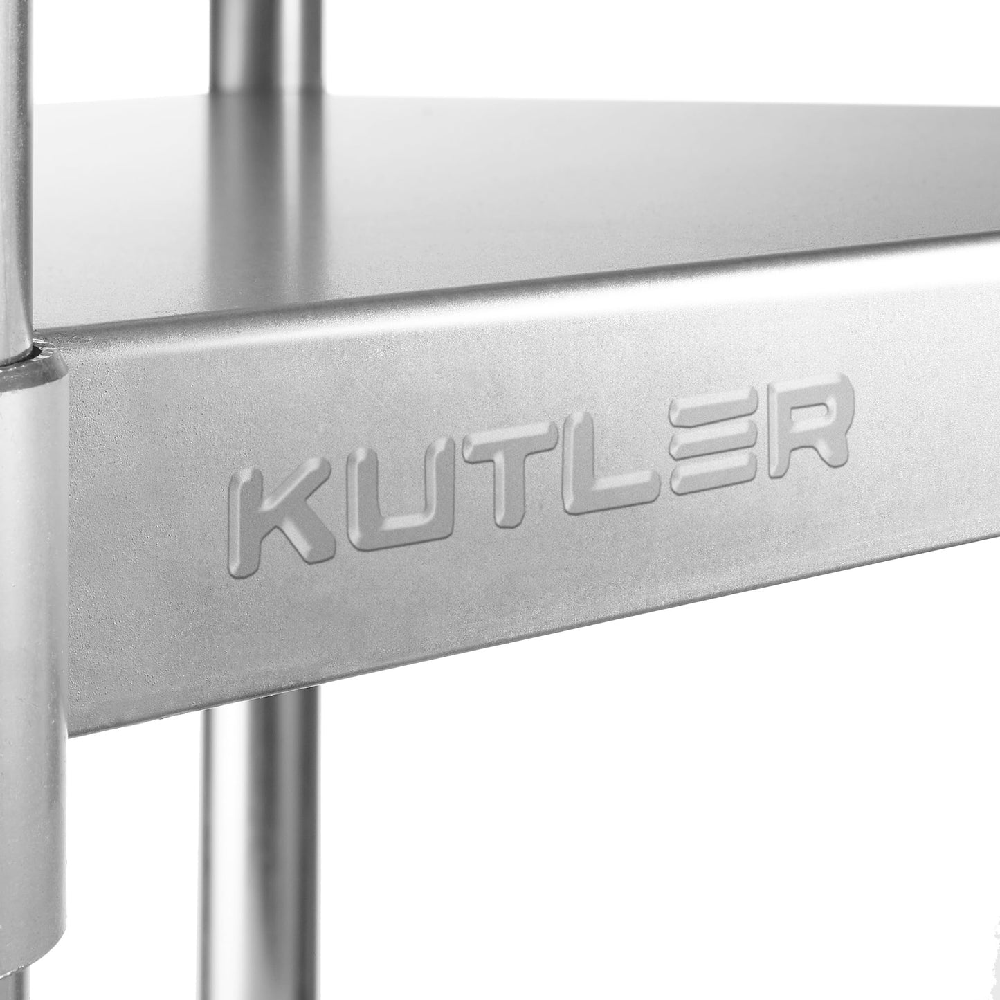 KUTLER Stainless Steel Table 24 x 36 Inches, NSF Heavy Duty Commercial Kitchen Prep and Work Table with Undershelf for Restaurant, Hotel, Home