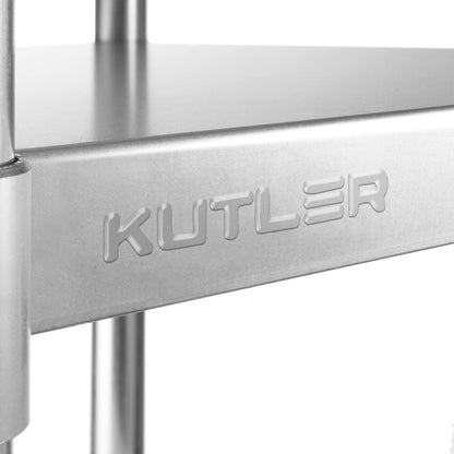 KUTLER Stainless Steel Table 24 x 36 Inches, NSF Heavy Duty Commercial Kitchen Prep and Work Table with Undershelf for Restaurant, Hotel, Home