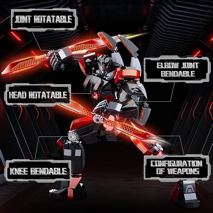 Sluban Mech Building Set Samurai Building Toy for Adults Robot Figure Toys Gifts for Age 8+ Kids and Adults Compatible with Lego Mech Set 585 PCS