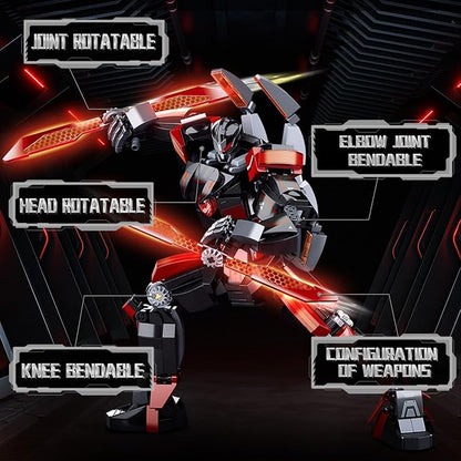 Sluban Mech Building Set Samurai Building Toy for Adults Robot Figure Toys Gifts for Age 8+ Kids and Adults Compatible with Lego Mech Set 585 PCS