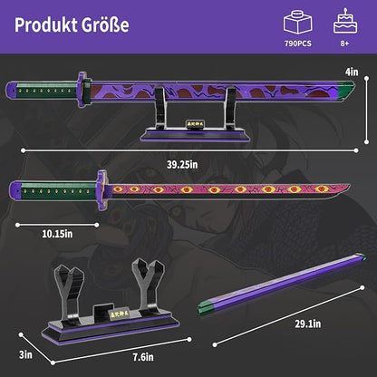 TOY PLAYER Demon Sword Toy Building Set Compatible with Lego with Scabbard and Stand Anime Sword Toy Building Set for Collecting and Gifting (789 Pcs)