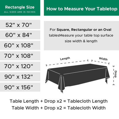 Biscaynebay Textured Fabric Tablecloths 52x70 Inches Rectangular, Navy Water Resistant Tablecloths for Dining, Kitchen, Wedding and Parties etc. Machine Washable
