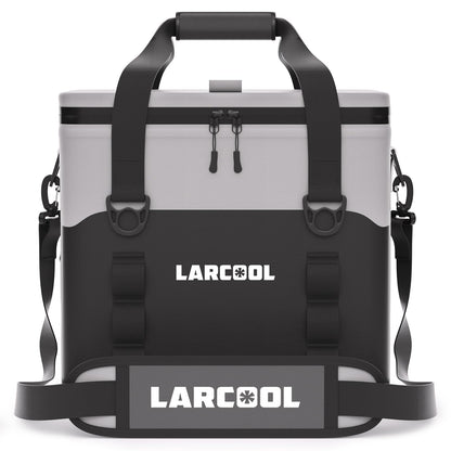 LARCOOL Ultra -Tough 24 Can Soft Cooler Bag | Insulated Waterproof Portable Ice Chest with Adjustable Strap | Large Leak-Proof Lunch Coolers Box for Beach | Travel | Camping | Car | Hiking