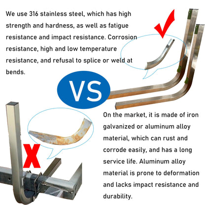 SUONE Boat Trailer Guides,2*UPVC Boat Trailer Guides Poles Kits,Ocean Specific 2*316L Stainless Steel Trailer Post Guide on Anti seawater Corrosion,for Boats, Trailers,Kayaks,Canoes,Ski Boats (40 in)