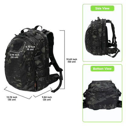 EXCELLENT ELITE SPANKER 40L Tactical Military Backpack for Men and Women Large Rucksack Assault Pack Bag for Outdoor Camping, Hiking,Travel Backpacking(Multicam Black)