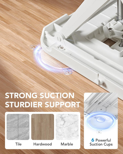 HUANUO 2-in-1 Electric Chair Lift for Elderly – Floor Lift & IP68 Waterproof Bath Lift for Tub, Foldable, 308 lbs Capacity, Remote Control, Height Adjustable 2.3"-18.9", for Fall Recovery & Home Care