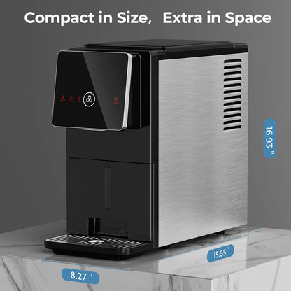 Electactic Nugget Ice Makers Countertop, Portable Ice Maker with Self-Cleaning, 35Lbs Per Day, Self Dispensing Design, One-Click Operation, 1.8L Water Tank, 1.5Lbs Ice Storage, for Multi-Scenario Use