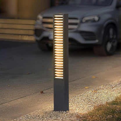 PAKEDANDUN Landscape Path Lights, 39" Pathway Lights, 3000K Outdoor Driveway Light, IP65 Waterproof Modern Bollard Landscape Lighting, Bollards Light Path Led Wired for Patio Lawn Garden Walkway