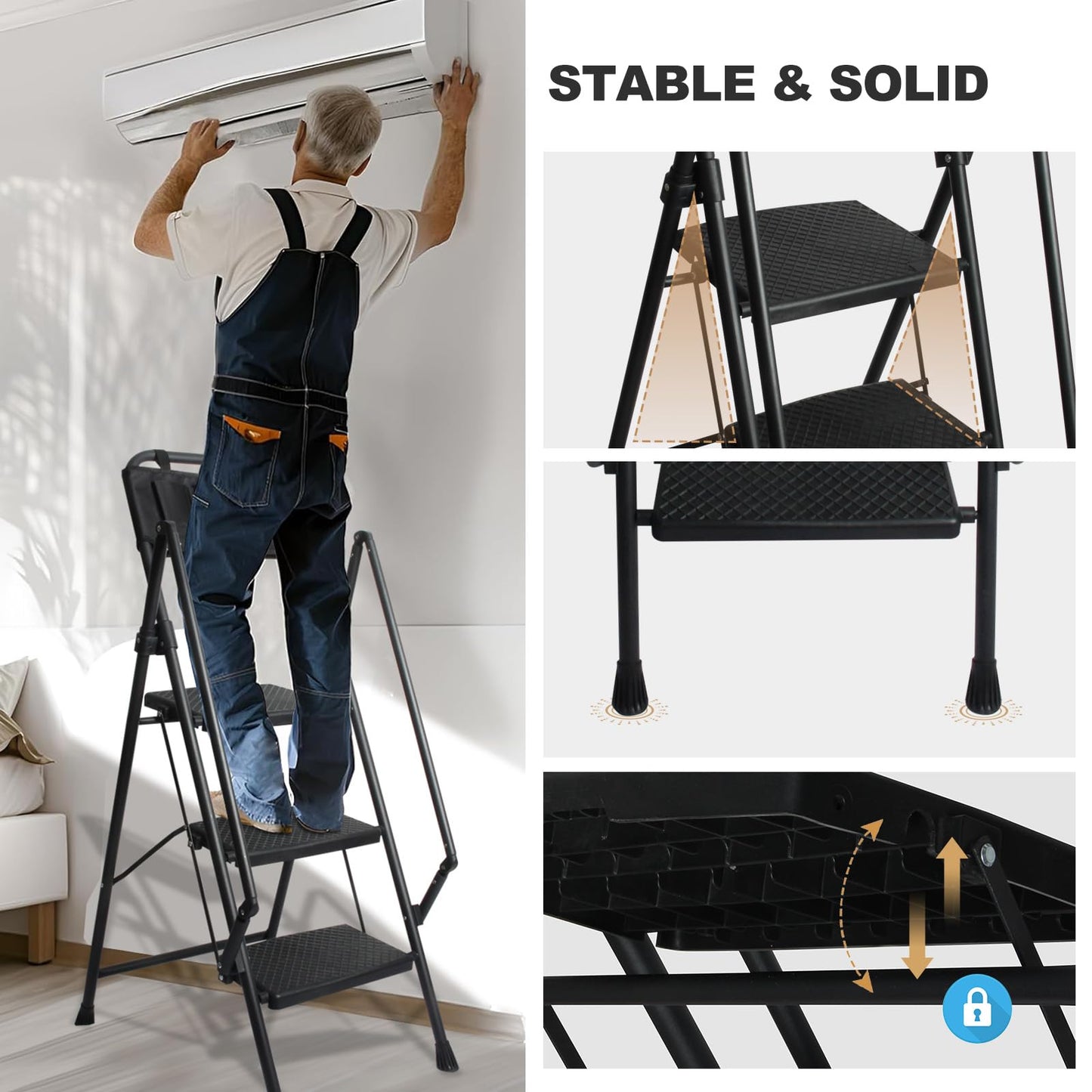 LEADALLWAY Scaffolding Platform and LEADALLWAY 3 Step Ladder